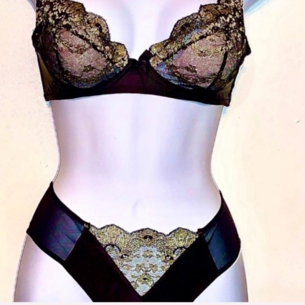 Bondage Balconette & Lace Style Set by Bordelle Bordelle Platinum Collection